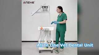 Tragbare Veterinär-Dentaleinheit mit Butterfly-LED-Lampe, eingebautem Luftkompressor, Ultraschall-Scaler LE