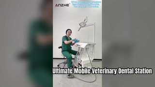 Mobile Veterinär-Zahnbehandlungsstation in Panda-Version mit 8-Licht-Lampe | Modell AP201-5