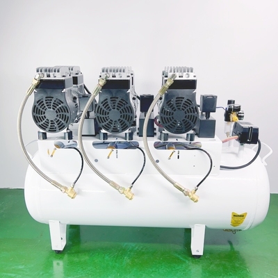 90L leise Luftkompressor Ölfrei 2500W zahnärztlicher Luftkompressor für 6 Zahnstühle
