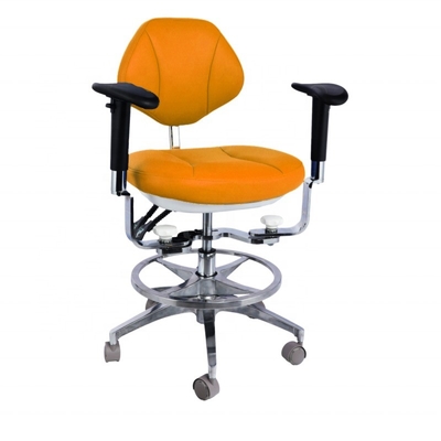 Ergonomische Gestaltung Zahnarzt Assistent Stuhl 5 Universalräder Zahnstuhl mit doppelter Armlehne