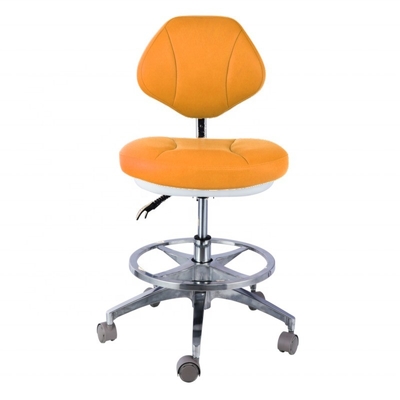 360° drehbarer Zahnarzt-Assistenten-Stuhl Komfortabler Sitz Zahnarzt Hocker mit Rückenlehne