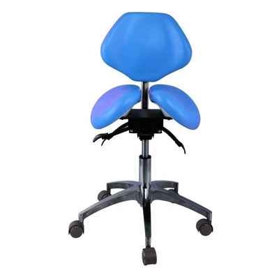 Einzigartiger Zahnarzt Hocker Blaue Farbe Friseur Shop Stuhl Komfortable Zahnpflege Twin Sattel Hocker