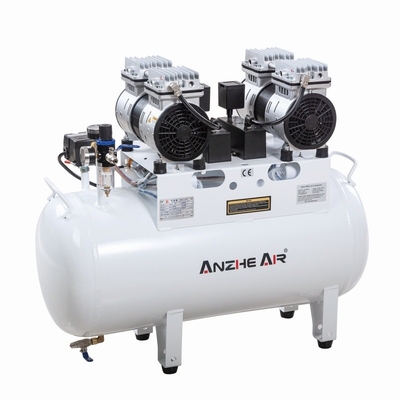 1100W Dental Vakuumpumpenkompressor 60L Geräuscharme OEM/ODM Dental Dual Air Compressor
