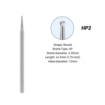 Wolfram HP Polierkarbid Bur 2,35 mm Zahn HP Karbid Bur für gerade Handstück