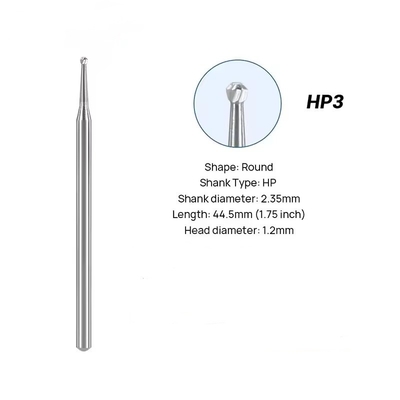 Wolfram HP Polierkarbid Bur 2,35 mm Zahn HP Karbid Bur für gerade Handstück