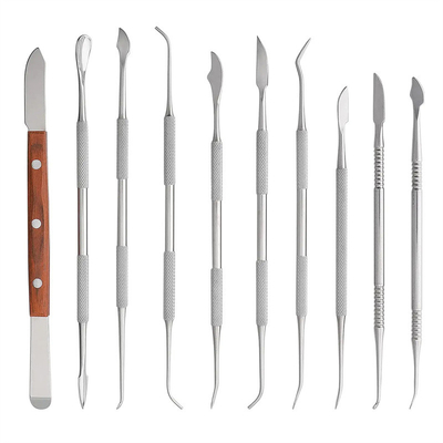 Zweischneidiges Zahnbildhauermesser aus Edelstahl 10 Stück/Set Zahnwachs-Schnitzwerkzeuge