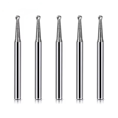 10 Stück/ Box Medizinisches Polieren Bur Wolfram Dental Carbide Bur Kugelform Carbide Burs für Zahnersatz