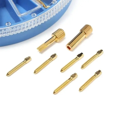Behandlung Verwendung Edelstahl Zahnschraube Post Zahnmedizin Endodontik Sortiert vergoldete Schraube Post 120pcs pro Box