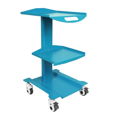 Zahnklinik Möbel Mobilwagen mit Drei-Schicht-Tray Farbdesign Edelstahl Mobilwagen mit eingebauter Steckdose