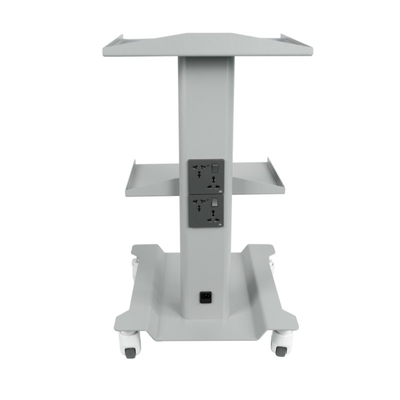 Zahnklinik Möbel Mobilwagen mit Drei-Schicht-Tray Farbdesign Edelstahl Mobilwagen mit eingebauter Steckdose