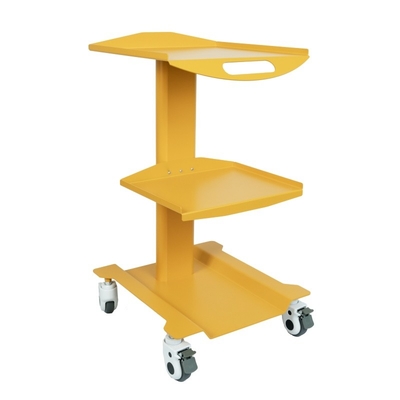 Schönheitssalon Drei-Schicht-Wagen Zahnklinik Krankenhaus Mobilwagen kundenspezifisches Design akzeptieren Gelber Farbe Zahn mobile Wagen