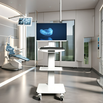 Zahnmedizinischer Handwagen Intraoralkamerawagen mit manueller Stromquelle Oralscanner Zahnmobile Wagen