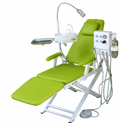 Leichtgewicht Dental Portable Chair Unit Mobile Folding Chair mit Led Light Arbeit mit Portable Turbine Unit