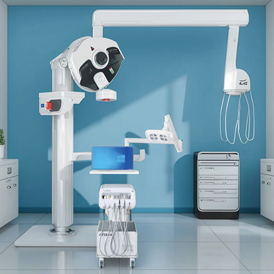 Tierzahnbehandlungseinheit Portable Veterinary Dental Unit für Haustiere Veterinärklinik Zahnwagen mit Operation Light