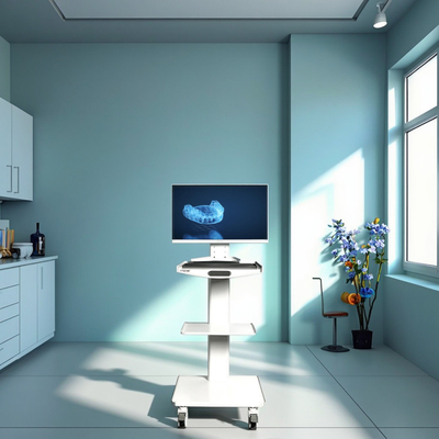 Krankenhaus Oralscanner Mobilpflegewagen 3 Schicht Zahnwagen Edelstahl Mobilwagen mit eingebauter Steckdose