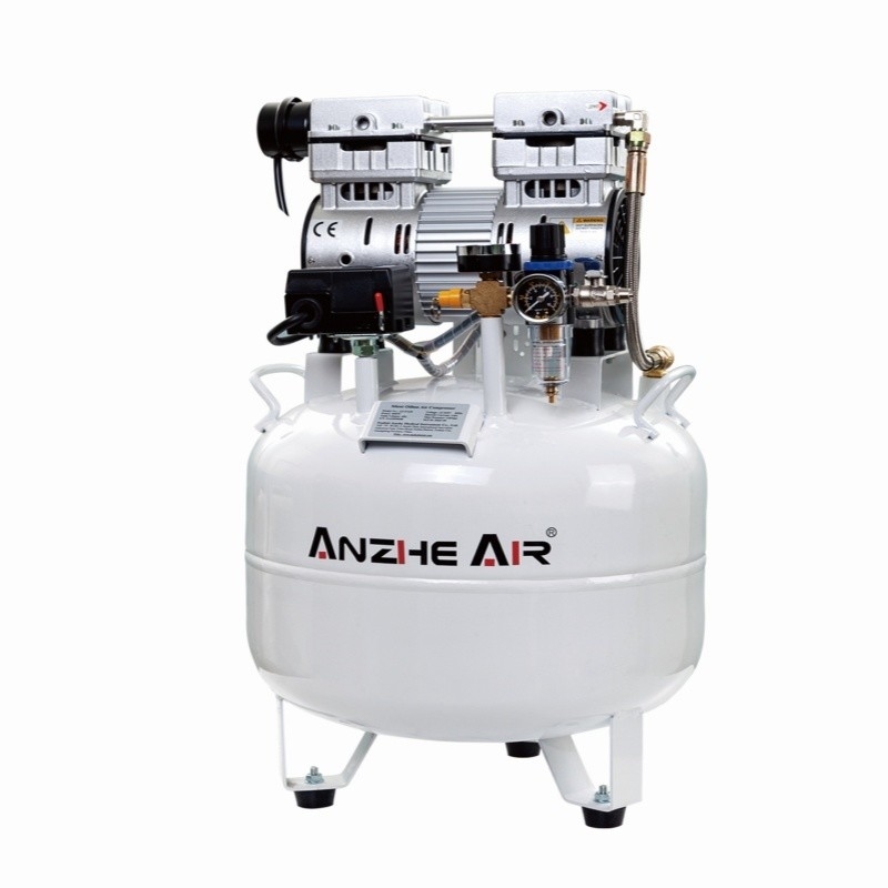40L medizinischer Luftpumpenkompressor 850W Zahnölloser Luftkompressor für 2 Zahnstühle