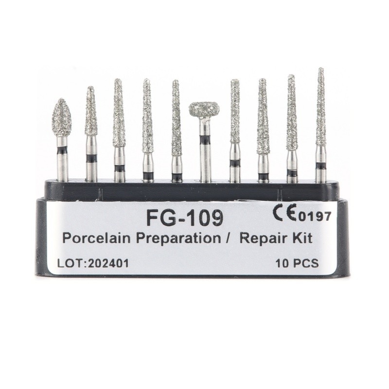 Hot Supply Dental Diamond Bur Set Finishing Kavität Vorbereitung Kit Fabrik direkt Hochgeschwindigkeitsbohrbohr