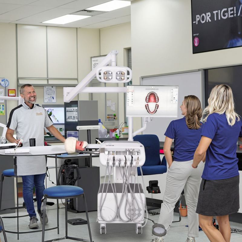 Mundsimulationssystem für die Hochschulausbildung, fortschrittliches zahnmedizinisches Simulations-Trainingssystem mit Kompressor, OP-Leuchte