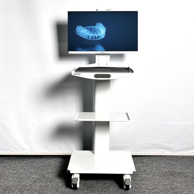 Krankenhausmöbel 3 Schicht medizinischer Wagen Zahnmedizinischer mobiler Wagen Einheit Leicht sauber Oral Scan mobiler Wagen