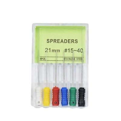 Ein guter Preis. Endodontische Zahnpflege Toner Finger Spreaders 21/25mm Edelstahl Handverwendung Endodontische Wurzelkanal-Datei Zahnspreaders Online