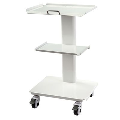 Ein guter Preis. Zahnmedizinische Geräte aus der Fabrik Foshan, weißer mobiler Werkzeugwagen mit Steckdose, Edelstahl, 3-schichtiger mobiler Zahnwagen Online