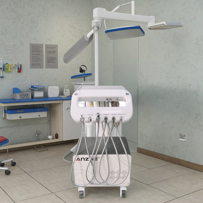 Foshan Dental Factory Dental Delivery Unit 550W Portable Dental Treatment Unit mit Luftkompressor Mobilbetriebswagen