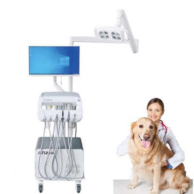 Foshan professionelle Zahnfabrik Vet nutzen tragbare zahnärztliche Einheit mit Operation Light Pet Zähne Therapay Cart