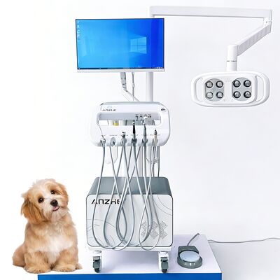 Ein guter Preis. All-in-One-Haustier-Zahnbehandlungsmaschine Mobile Veterinär-Zahneinheit mit LED-Lampe PC Mobile Veterinär-Zahnwagen für die Mundpflege von Hunden Online