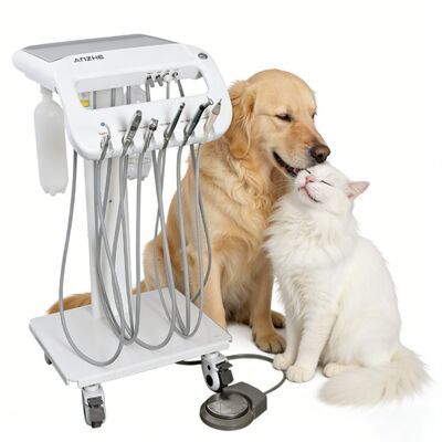 Veterinärmedizinischer Zahnwagen Zahnbehandlungswagen für Haustiere Tragbare Veterinärmedizinische Einheit für Hunde- und Katzenzahnreinigungsgeräte
