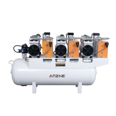 2550W Dentalluftkompressor mit Trockner 90L Ölfreier stillschweigender Luftkompressor für mehrere Zahnstühle Klinikgeräte