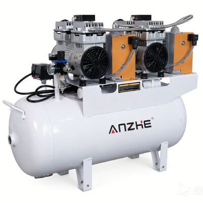 Ein guter Preis. 60L Tank 1700W Leistung Ölfreier zahnärztlicher Luftkompressor mit Trockner für 4 Zahnstühle Online