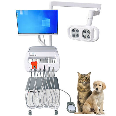 Ein guter Preis. Fabrik-direkte Tierärztliche tragbare zahnärztliche Einheit mobile zahnärztliche Trolle mit LED-Lampe Luftkompressor Saugsystem für Veterinärklinik & Zahnarztpraxis Online