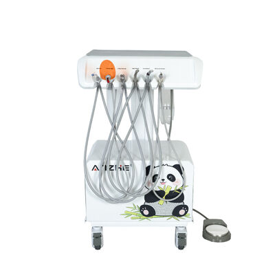 Portable Veterinary Dental Unit mit stillen Ölfreien Luftkompressor eingebaute Scaler LED Heilung Licht Saugsystem für Tierklinik