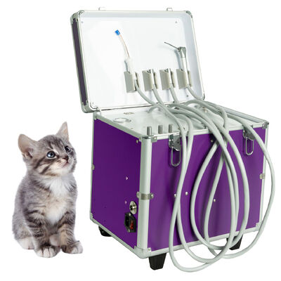Portable Veterinary Dental Unit mit eingebautem Ölfreien Luftkompressor Saugsystem Wasserflasche mobile Veterinary Dental Ausrüstung für Tier Zahnklinik