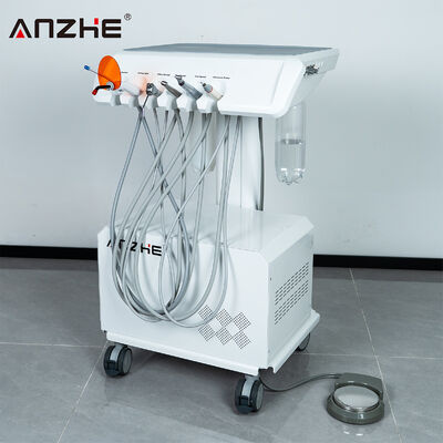 Portable Dental Unit mit eingebauten Luftkompressor Ultraschall-Scaler LED-Heilung Licht Hoch-Niedriggeschwindigkeit Handstück Mobil Dentalbehandlung Karren Kompakt Dental Workstation für Zahnklinik