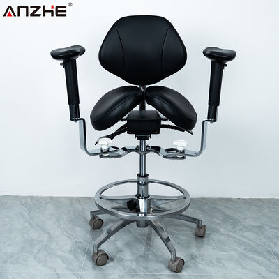 Ein guter Preis. Ergonomischer Split Saddle Zahnstuhl Höhenverstellbarer Arztstuhl mit benutzerdefinierter Farbe Online