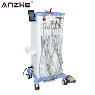 Tragbare mobile zahnärztliche Einheit mit eingebautem Luftkompressor Speck Ultraschall Scaler LED Heilungslicht Hochgeschwindigkeit und Niedriggeschwindigkeit Handstücke für Zahnkliniken