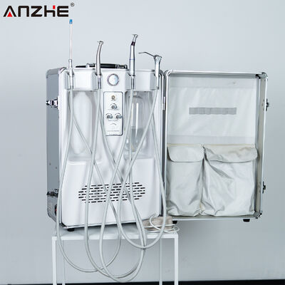 Portable Mobile Dental Unit with 550W Power 6L Stainless Steel Air Tank and 38dB Low Noise for Dental Clinics