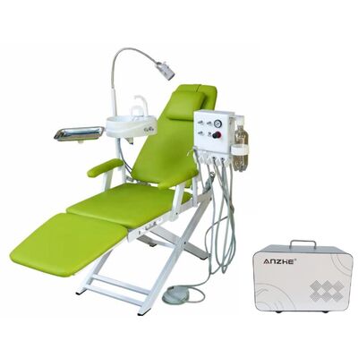 Ein guter Preis. Tragbarer Dentalstuhl mit verstellbarer Rückenlehne 100°-175° und LED-Licht für mobile zahnärztliche Einheit online