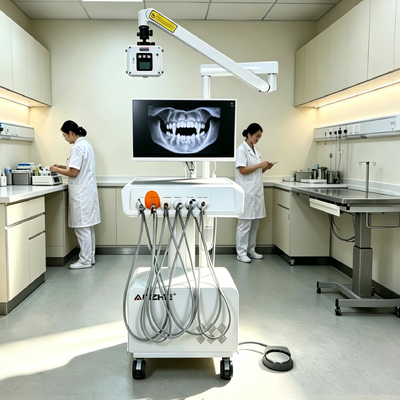 Ein guter Preis. All-in-One Veterinär-Dentalgerät mit tragbarem Röntgen und HD-Intraoralkamera und geräuschlosem ölfreiem Kompressor online