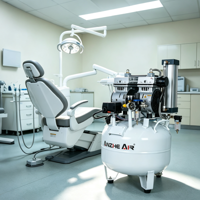 Ein guter Preis. 32L Tank 55dB Geräuscharmer ölfreier Dental-Luftkompressor mit integriertem Trockner für Kliniken online