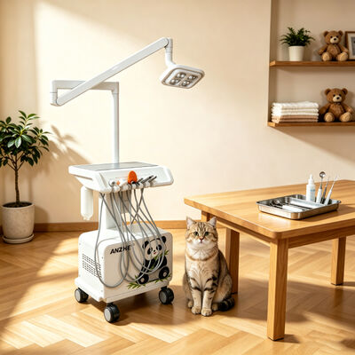 Ein guter Preis. Tragbare Veterinär-Zahneinheit mit 8-LED-Zahnlampe, integriertem Luftkompressor, Scaler, Lichthärtungsgerät, Absaugung, mobilem Arbeitsplatz online