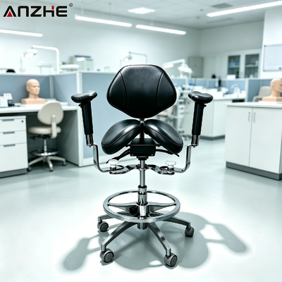 Ein guter Preis. Ergonomischer Split-Saddle-Medizinischer Hocker Verstellbarer Arztstuhl mit individueller Lederpolsterung für Zahn-Tiermedizin online