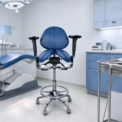Ein guter Preis. Luxuriöser ergonomischer Zahnstuhl mit 360-Grad-Rotationshöhe und Split-Sattel für Kliniken online