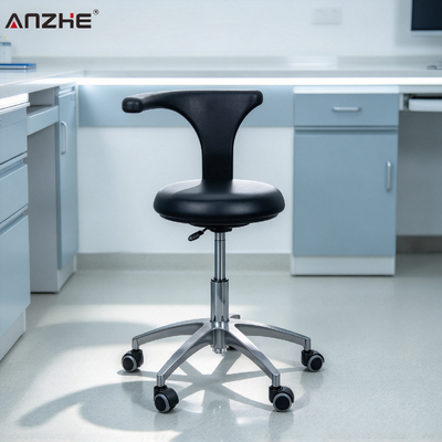 Ein guter Preis. Höhenverstellbarer drehbarer medizinischer Hocker mit Rückenlehne Mobiler ergonomischer Krankenschwesterstuhl mit Rollen für Zahnarztbüro online
