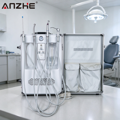 Portable Mobile Dental Turbine Unit Complete Dental Treatment System with Built-in Oil Free Air Compressor